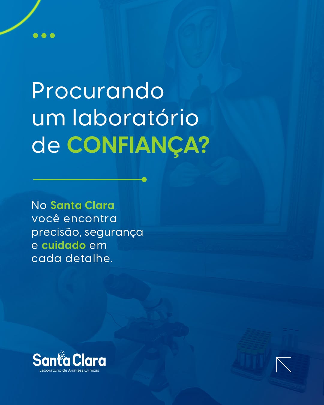 🩺 Quando o assunto é saúde, escolher bem faz toda a diferença.

Mais do que realizar exames, é importante contar com um laboratório que ofereça precisão nos resultados, atendimento qualificado e cuidado em cada etapa.

No Santa Clara, você encontra uma equipe preparada, tecnologia e um ambiente pensado para trazer mais segurança e tranquilidade para o seu atendimento.

📲 Agende seus exames e conte com quem entende de cuidado.

#laboratoriosantaclara #exameslaboratoriais #confianca #saude #cuidandodevoce #prevencao